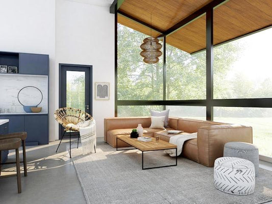 Modern interior in muted color palettes