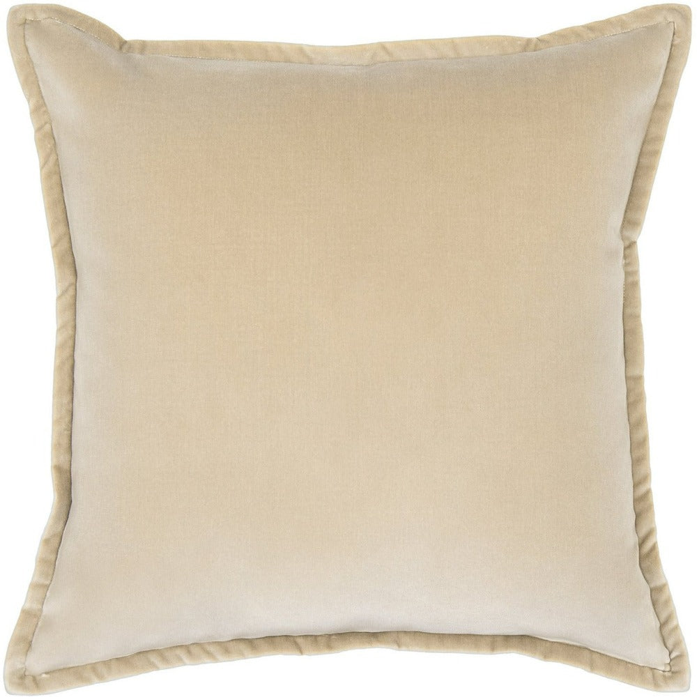 Beige velvet sale pillow