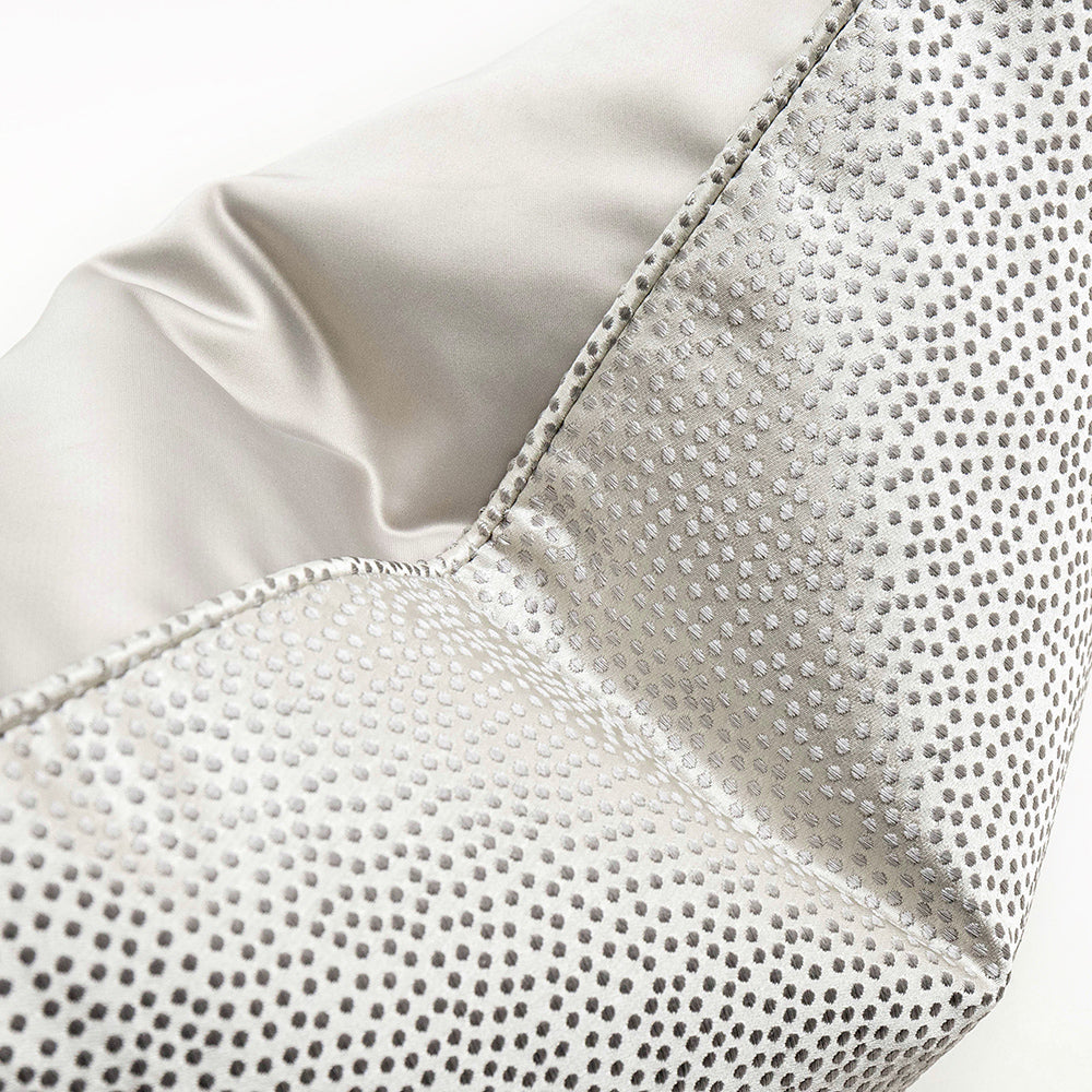 Dot Patterned Silver Decorative Cushion Online| Knot Home