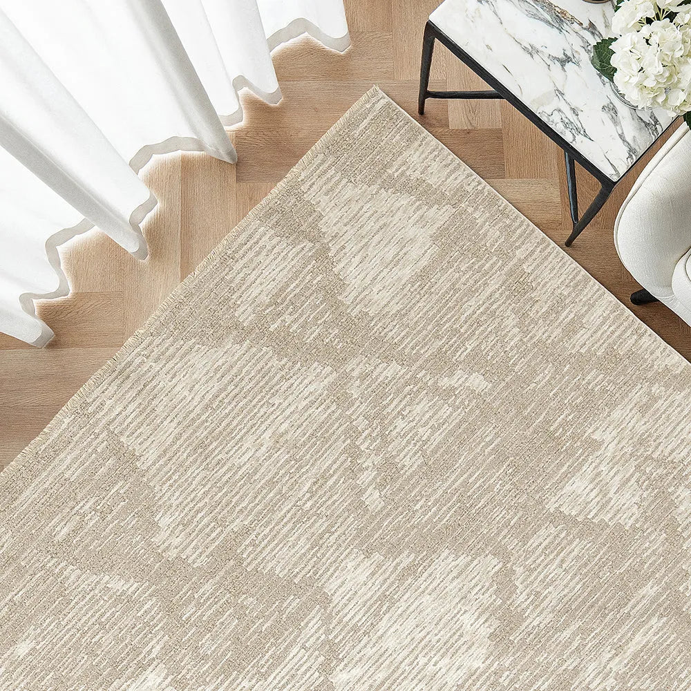 Freida Sandy Contemporary Beige Carpet