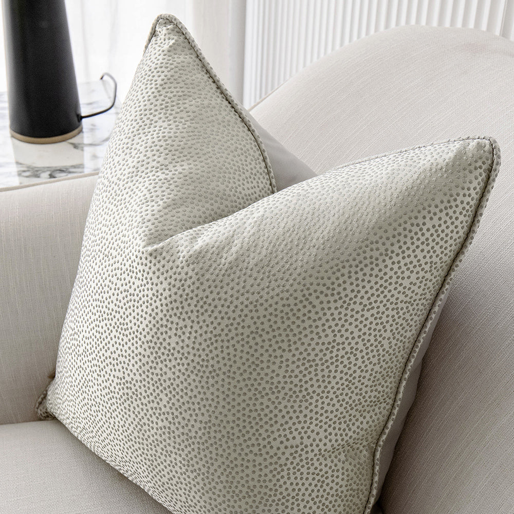 Silver Dot Pattern Cushion for Sofa| Knot Home