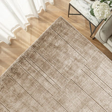 Elliot Sandy Beige Geometric Carpet