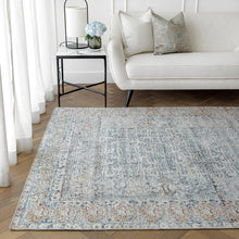 Vince Lake Rust And Blue Faded Carpet