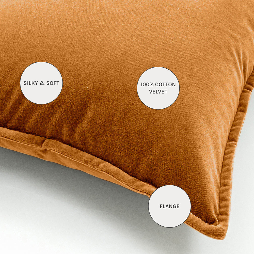 Alessandra Hodler - Orange Velvet Cushion | Knot Home