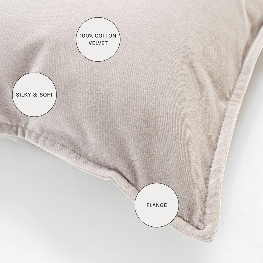 Alessandra Klimt - Beige Vevlet Sofa Cushions | Knot Home