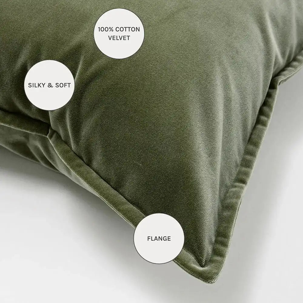 Alessandra Sage - Buy Green Velvet Sofa Cushion Online | Knot Home
