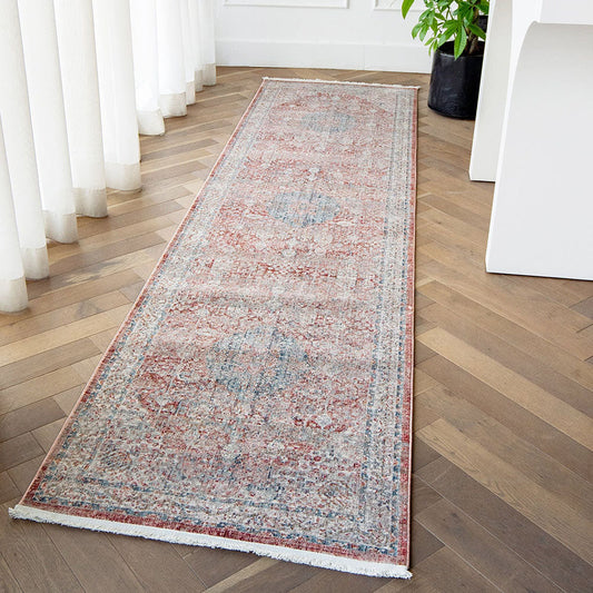 Alexander Rosso - Red Distressed Runner For Hallway | Knot Home