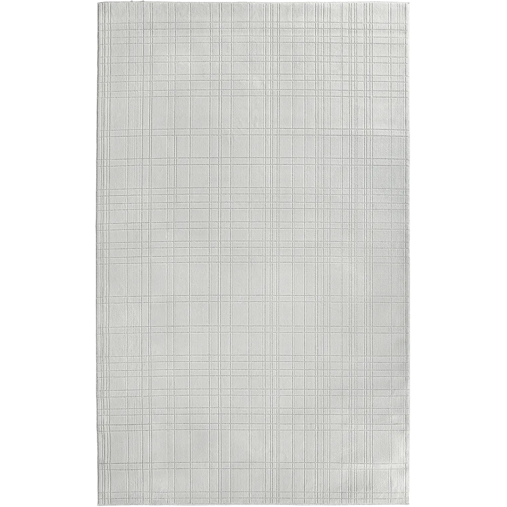 Corvin Sandy - Rectangular Grid Patterned Carpet for Living Room | Knot Home