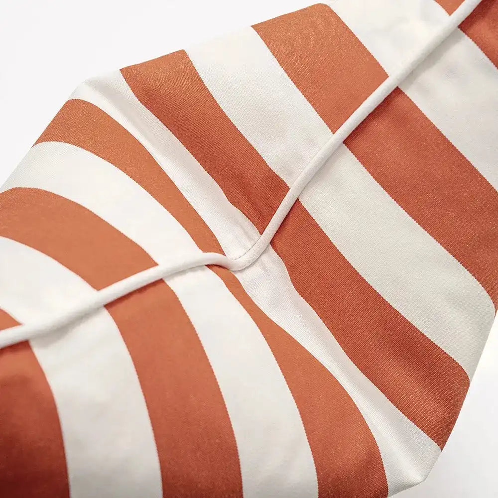 Aelia Coral - Coral WHite Stripes Outdoor Cushion | Knot Home