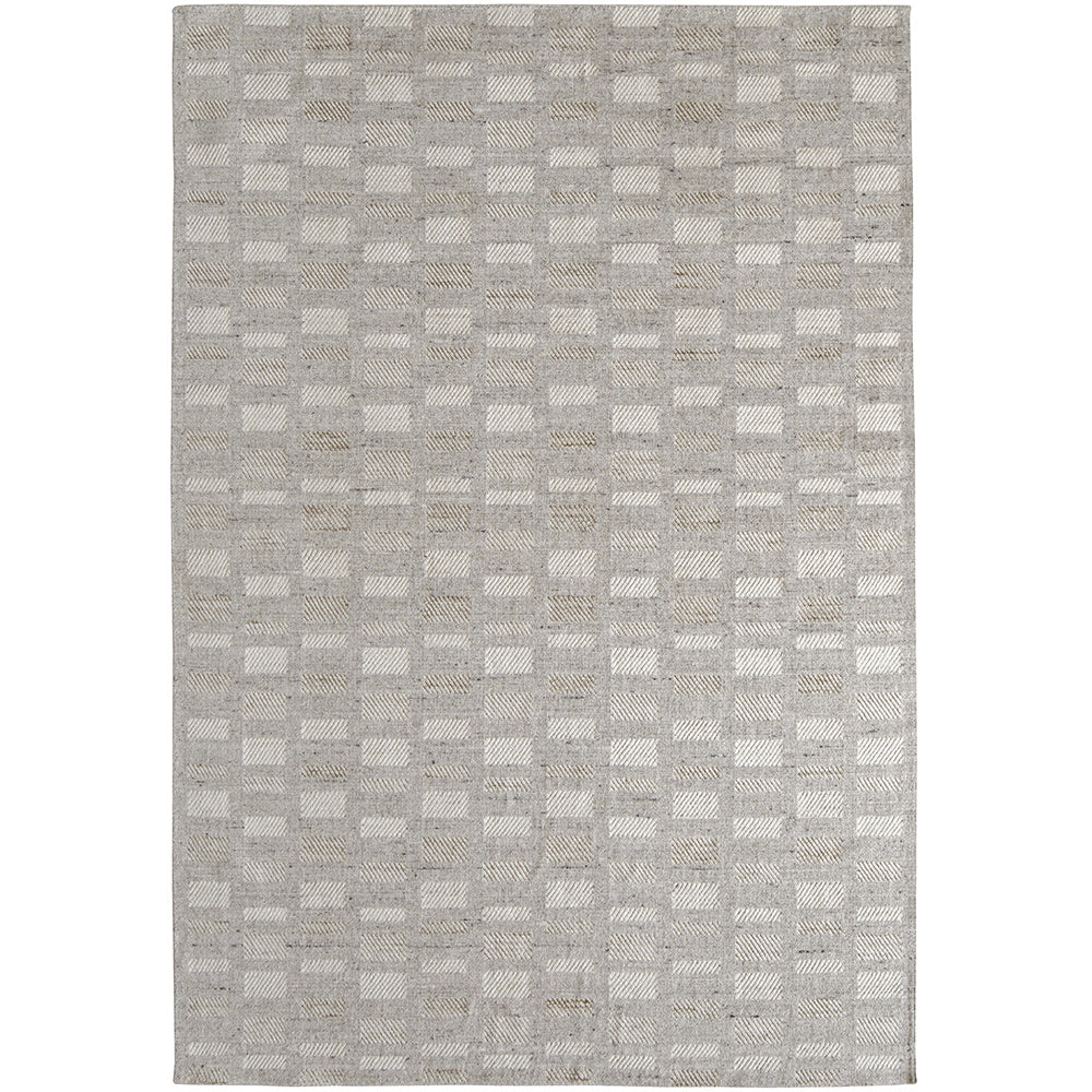 Dante Ashton Grey Grid Pattern Carpet
