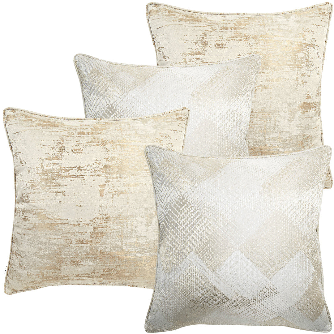 White and best sale silver decorative pillows