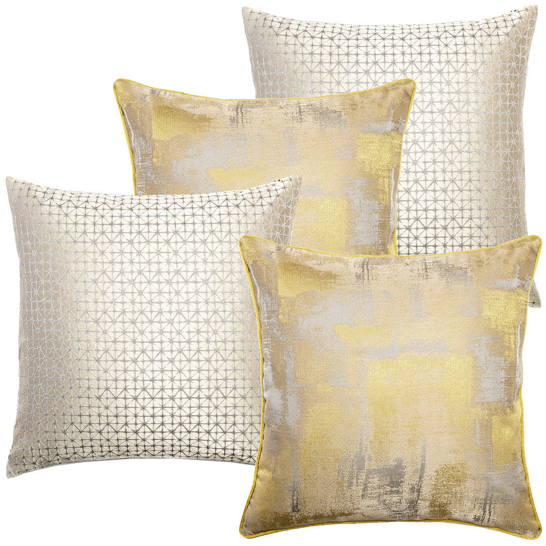 Yellow and hot sale grey cushions