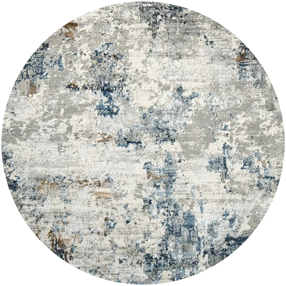 Jacob Sky - Stripped Base Faded Blurred Round Circle Rug | Knot Home