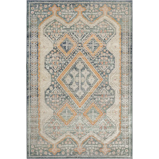 Julian Navy Traditional Diamond Patterned Carpet | Power Loomed Carpet | Product Image 11