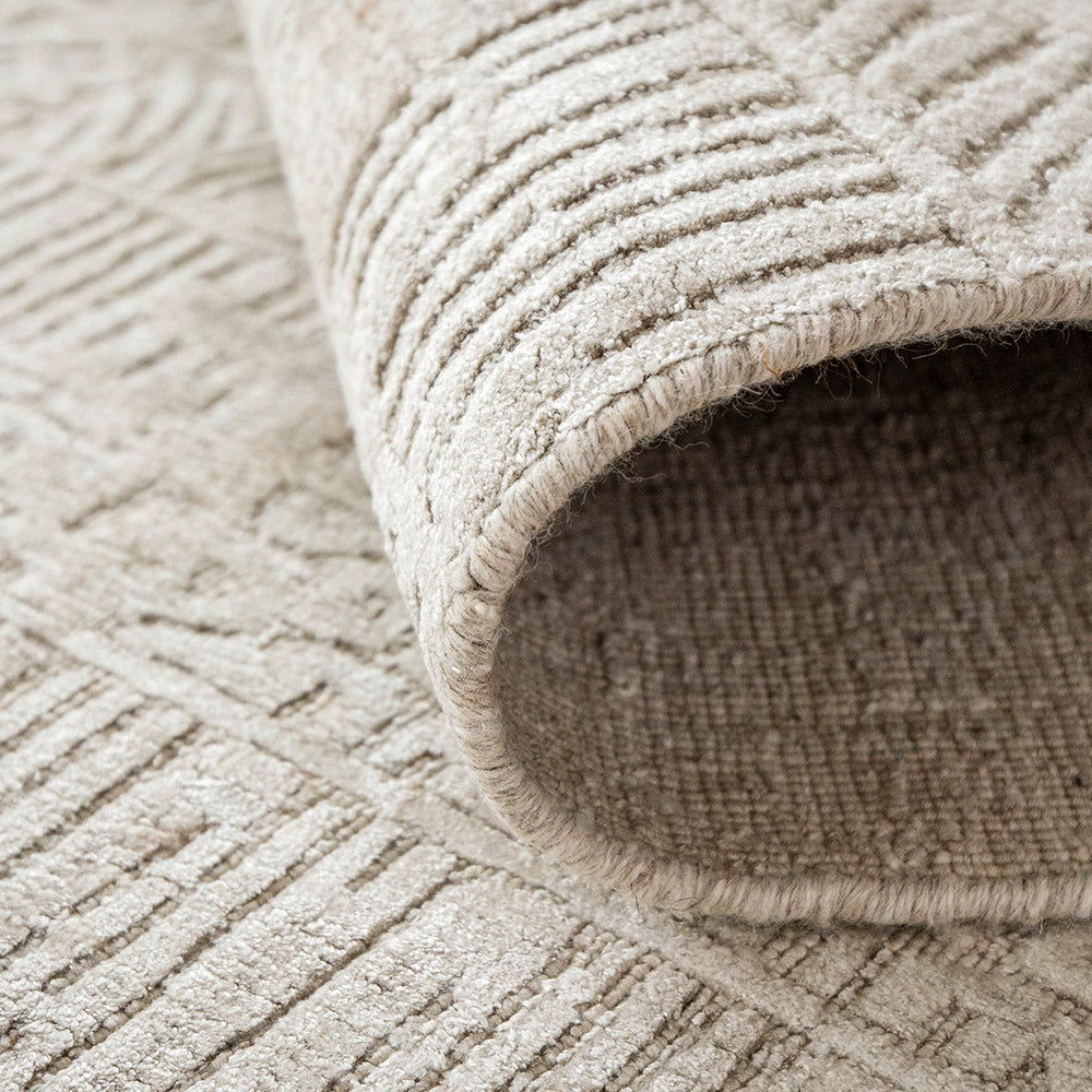 Leo Dune Beige Wool Carpet