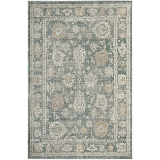 Warren Cobalt - Dark Blue, Taupe & Beige Antique Carpet Rug | Knot Home