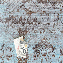 Alexander Sage Runners Turquoise Brown Distressed Turkish Carpet