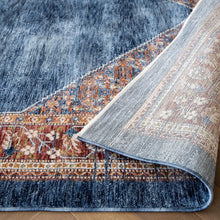 Amira Sky Navy Blue And Red Area Carpet