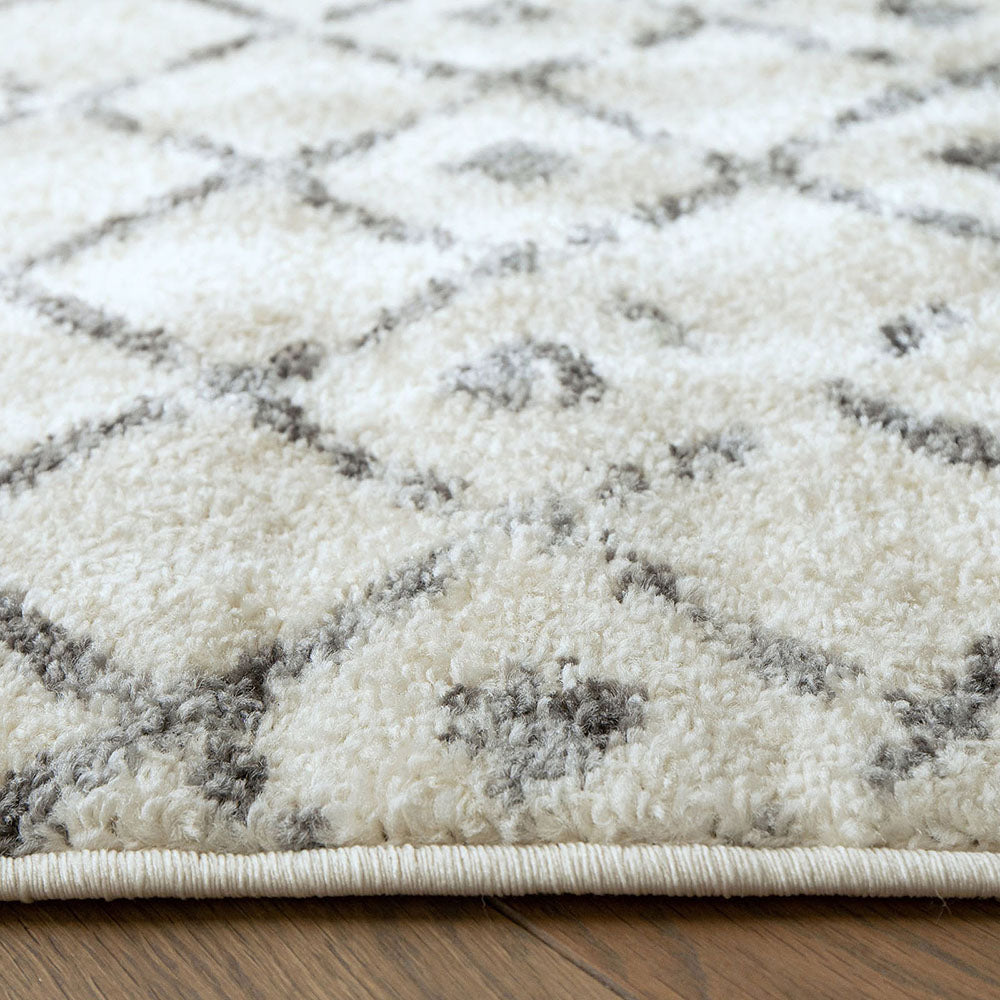 Conrad Ebony White And Grey Folk Design Carpet