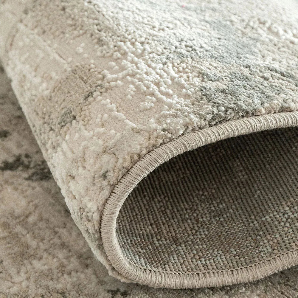 Cooper Sky Blue Grey Abstract Textured Carpet