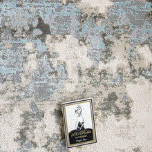 Cooper Sky Blue Grey Abstract Textured Carpet