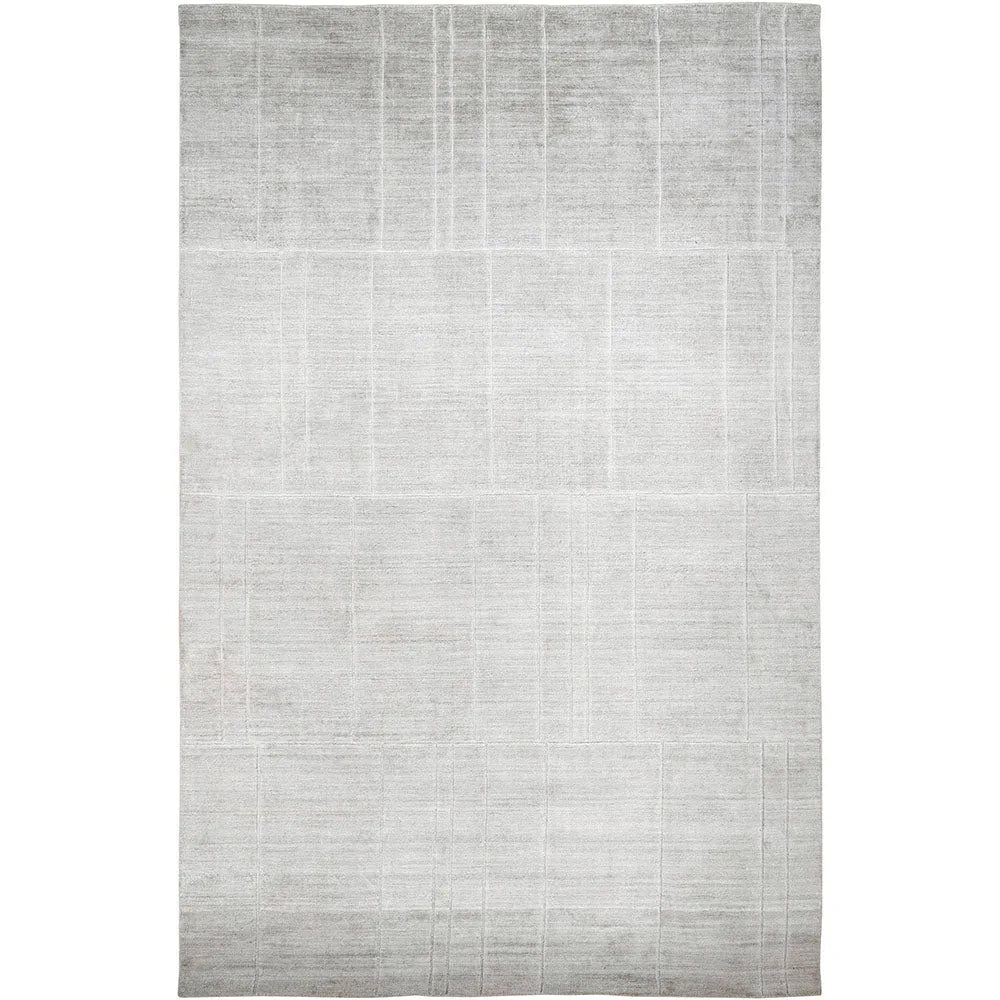 Elliot Ashton Light Grey Line Pattern Carpet