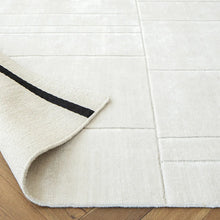 Elliot Bianca Geometric Textured White Carpet