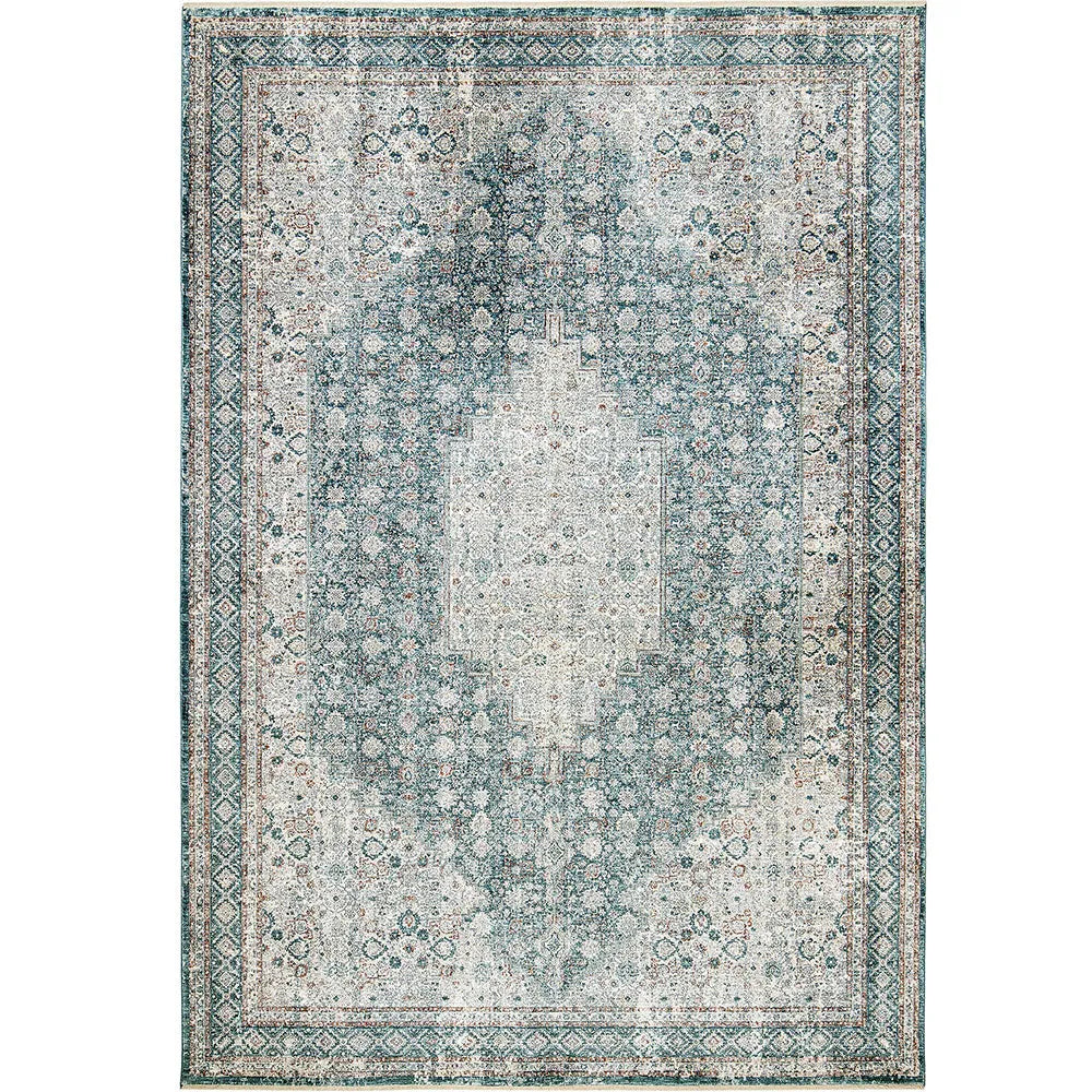 Harper Sky Distressed Blue Beige Carpet