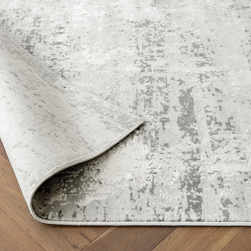 Jay Ashton Abstract Grey Distressed Carpet