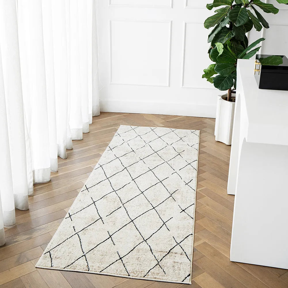 Renzo Ebony Berber Diamond Carpet