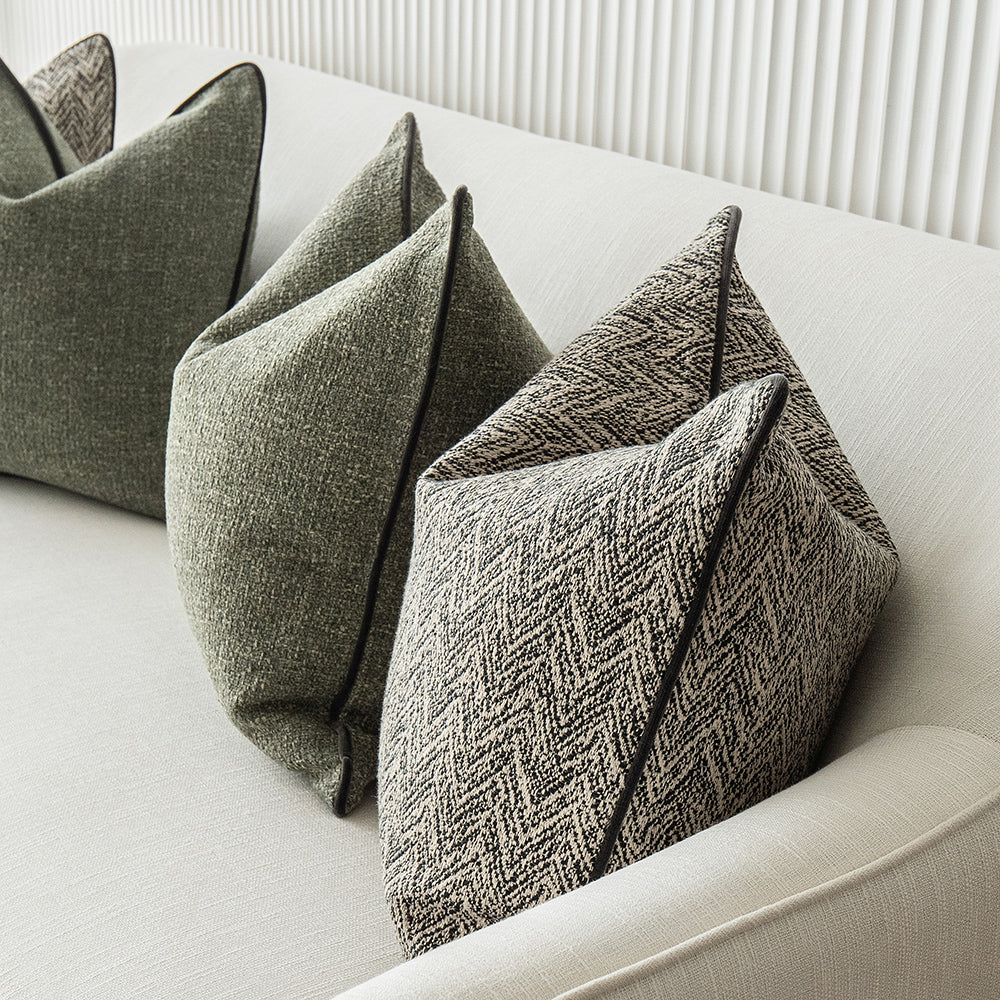 Ghida Bundle - Textured Zigzag Jacquard Cushion | Knot Home