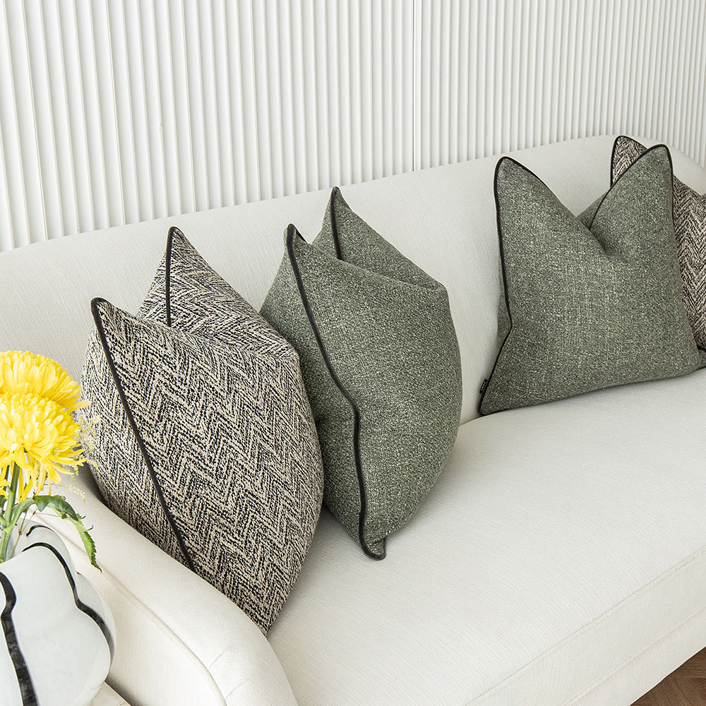 Ghida Bundle - Textured Zigzag Jacquard Cushion | Knot Home