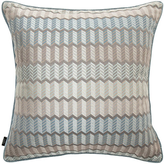 Cecilia Canova - Silver Blue Patterned Cushion | Knot Home