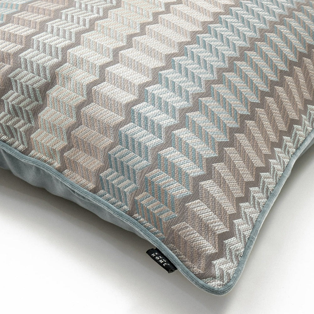 Gina Bundle - Silver Blue Pattern Textured Cushion | Knot Home