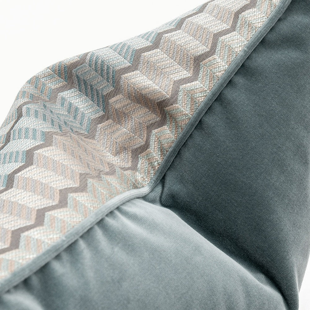 Gina Bundle - Silver Blue Pattern Textured Cushion | Knot Home