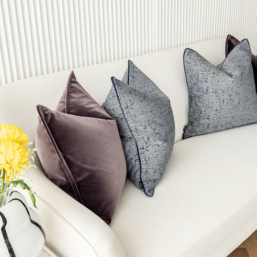 Two Velvet Two Jacquard Lolanthe Cushion Online| Knot Home