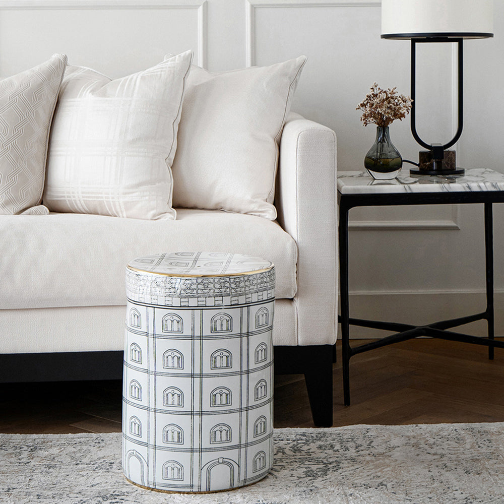 Mia Jacobsen ii Decorative Porcelain Stool| Knot Home