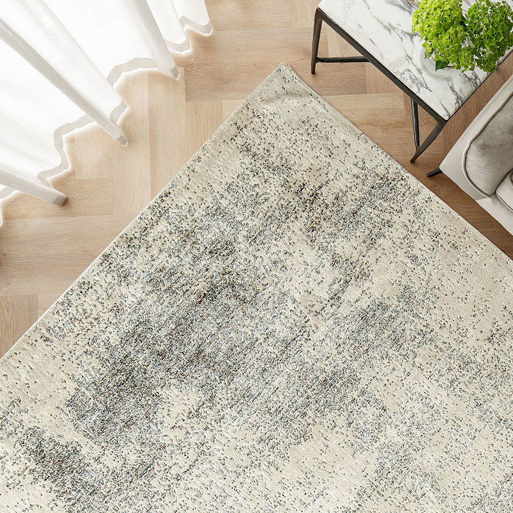 Liam Bianca Pearl Grey Abstract Carpet