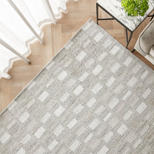 Dante Ashton Grey Grid Pattern Carpet