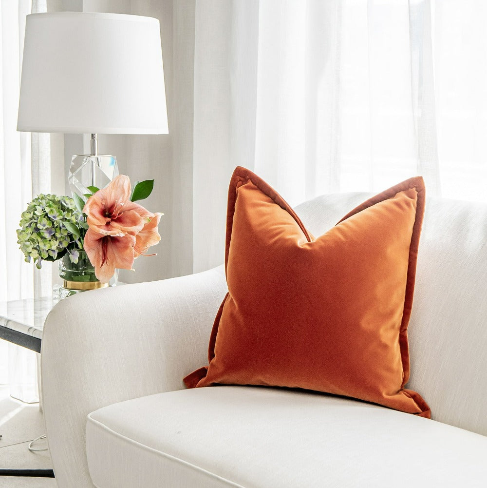 Orange accent clearance pillow