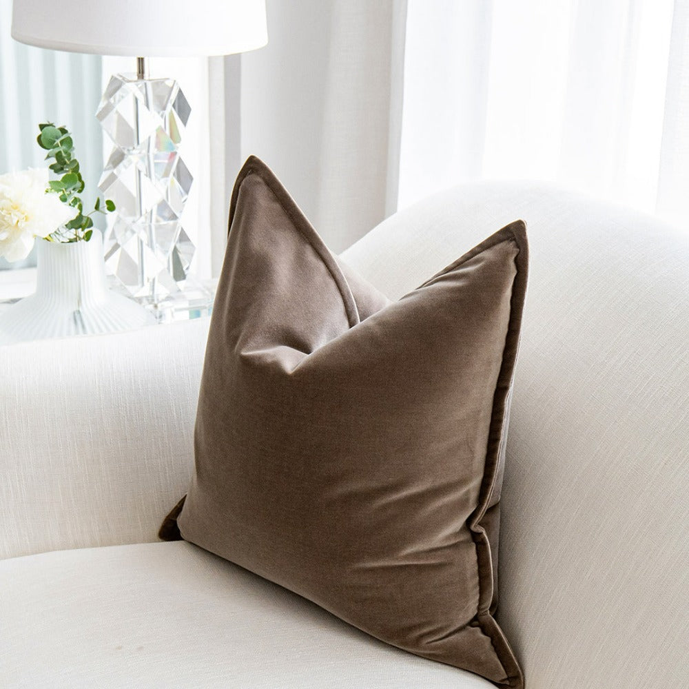 Kalysta Cushion Bundle - Brown Velvet Cushion | Knot Home