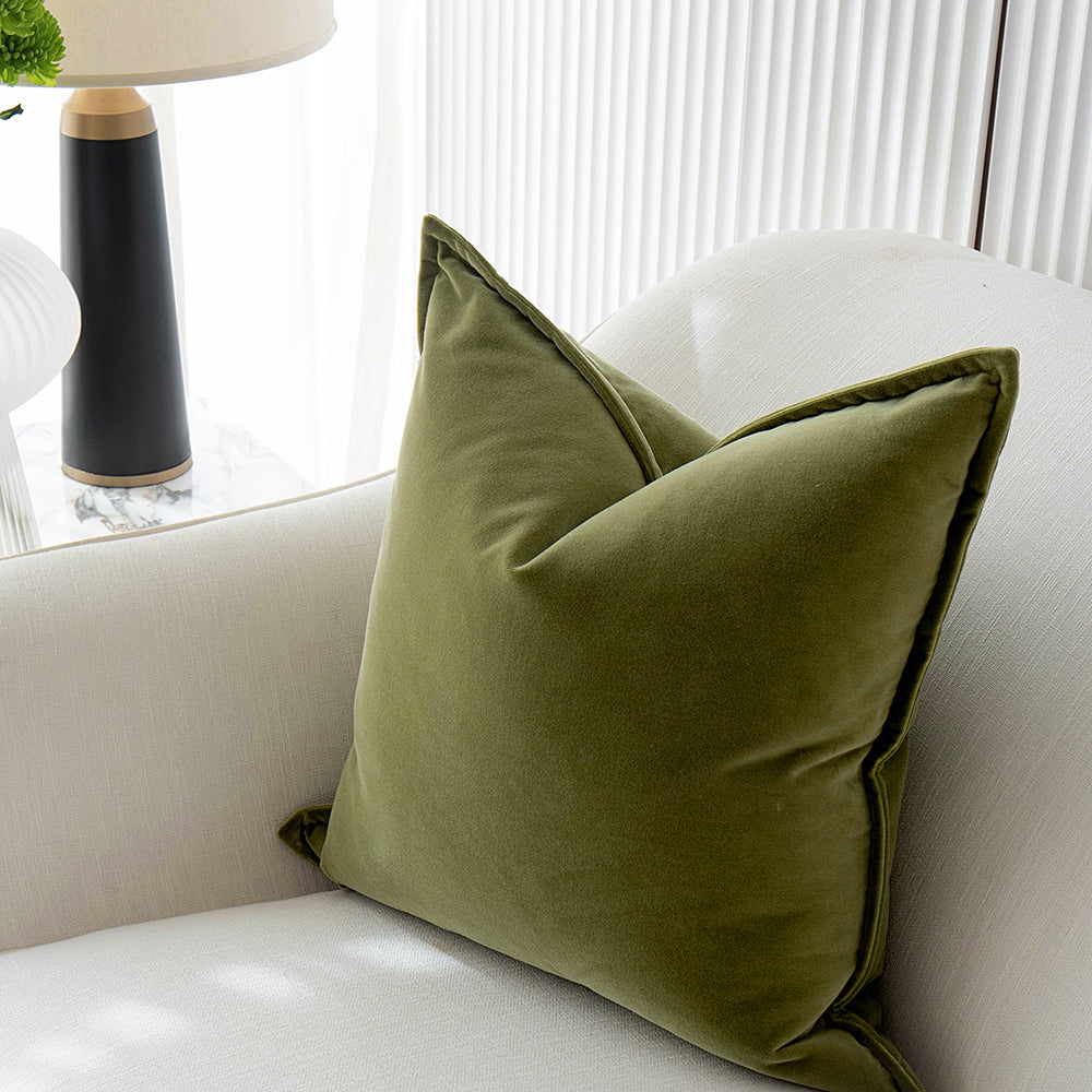 Miles Cushion Bundle - Green Velvet Sofa Cushion | Knot Home