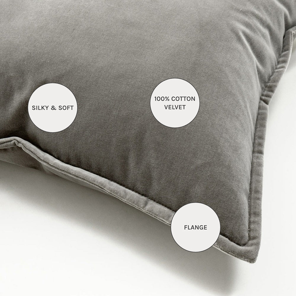 Alessandra Lurent - Grey Velvet Cushions For Sofa | Knot Home