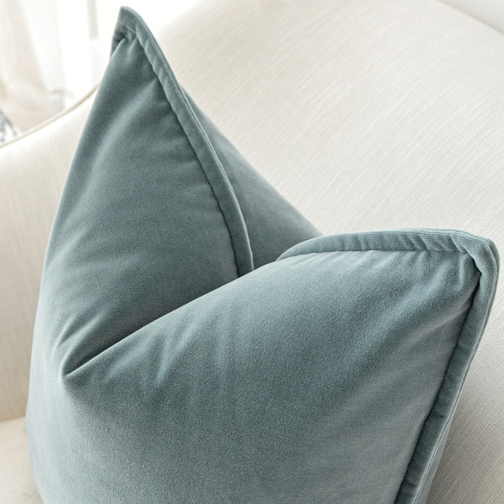 Morisette Cushion Bundle - Pastel Blue Velvet Cushion Set | Knot Home