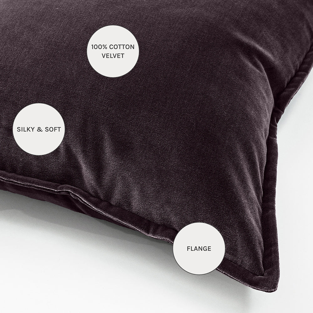 Alessandra Mauveine - Purple Velvet Sofa Cushion | Knot Home