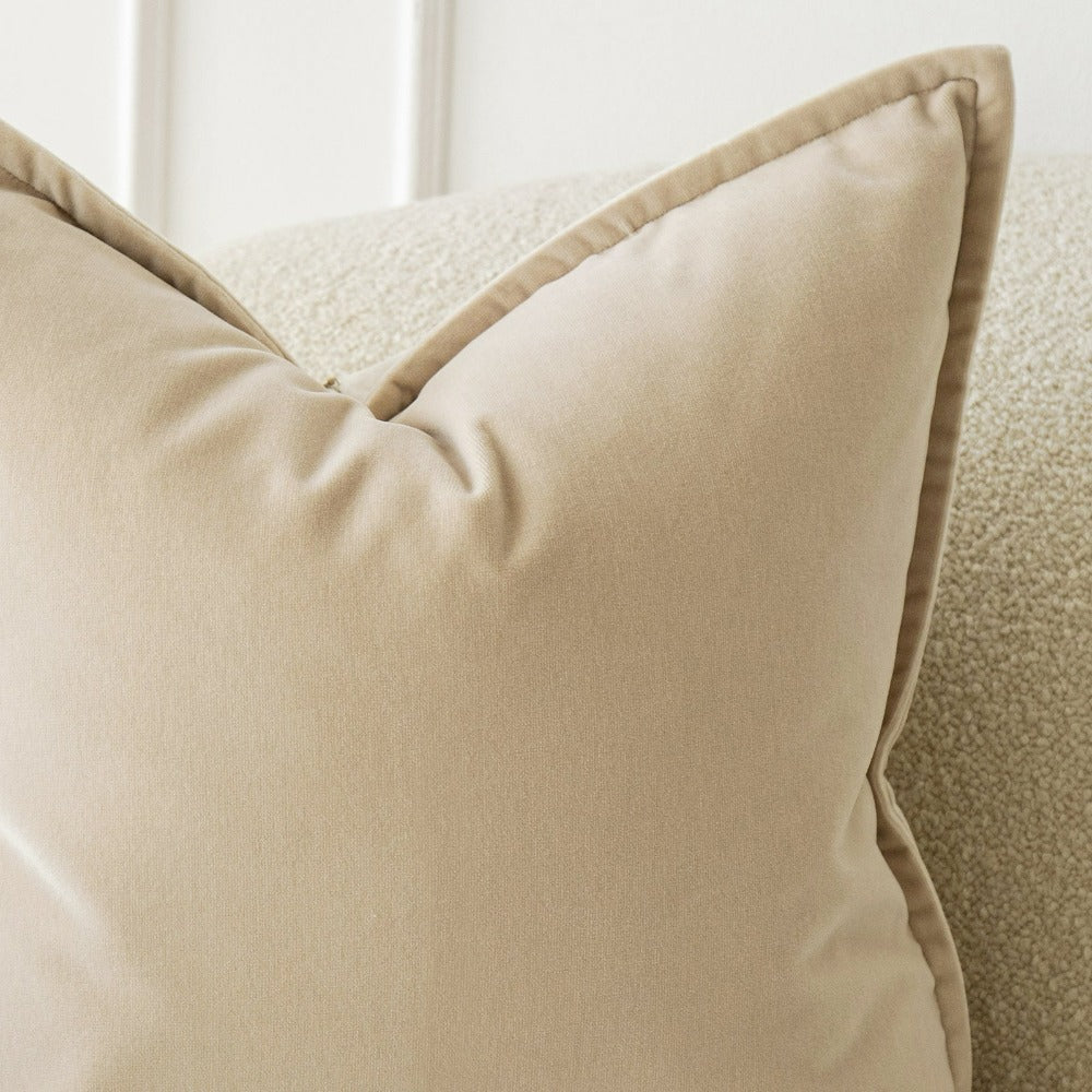 Alejandro Cushion Bundle - Pale Beige Velvet Cushions Online | Knot Home