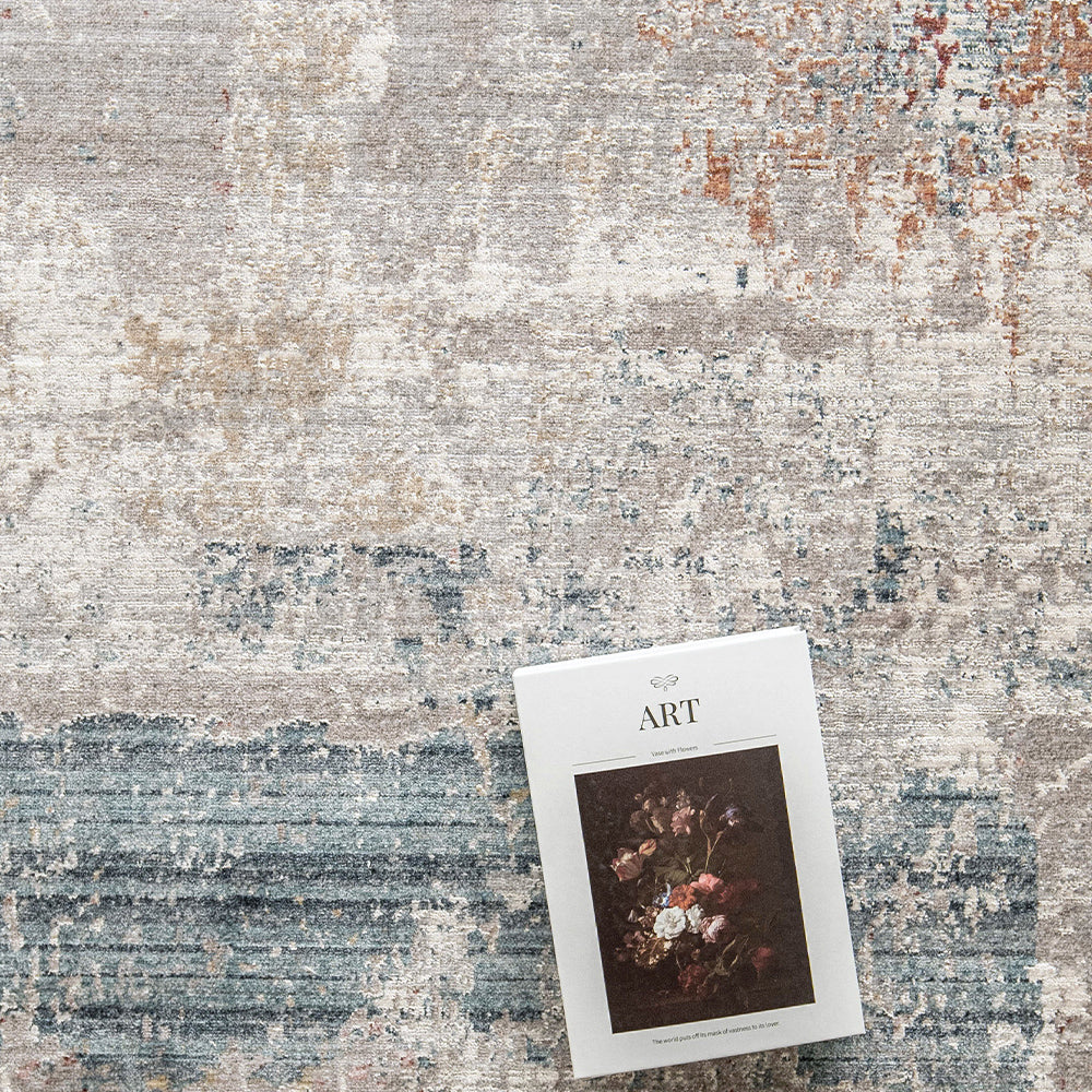 Buy Alexander Russell Beige Rust Abstract Carpet Online