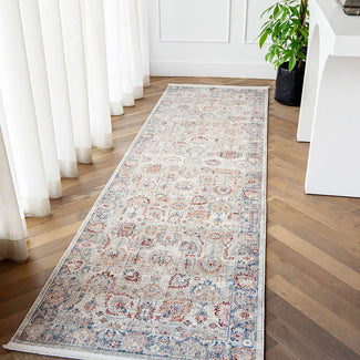 Alexander Sandy Distressed Boho runners Medium Pile Carpet Online| Knot Home