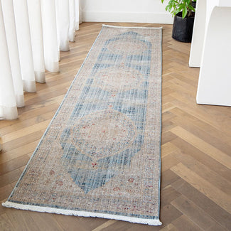 Alexander Sky Runners Pale Blue Oriental Carpet | Knot Home