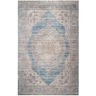 Alexander Sky - Pale Blue Oriental Matte Texture Carpet | Knot Home